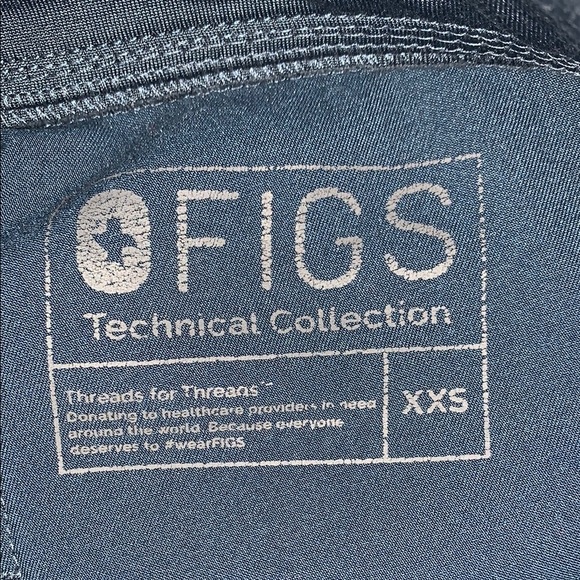 Gently Loved Blue Jogger Scrubs with Drawstring by FIGS - Picture 7 of 10